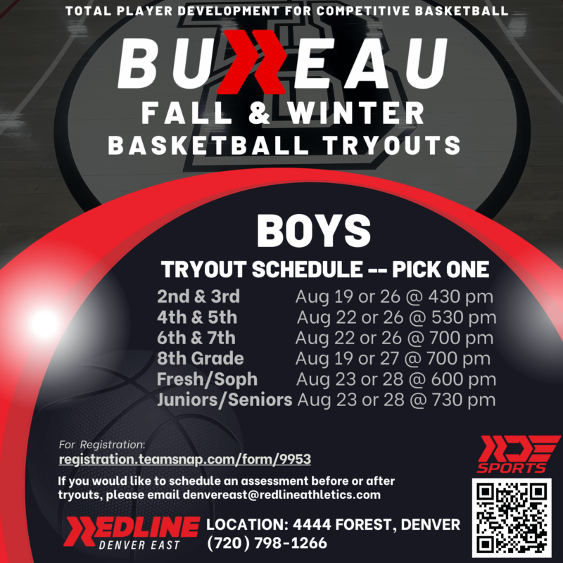 Fall and Winter Boys Basketball Tryouts - Redline Denver East