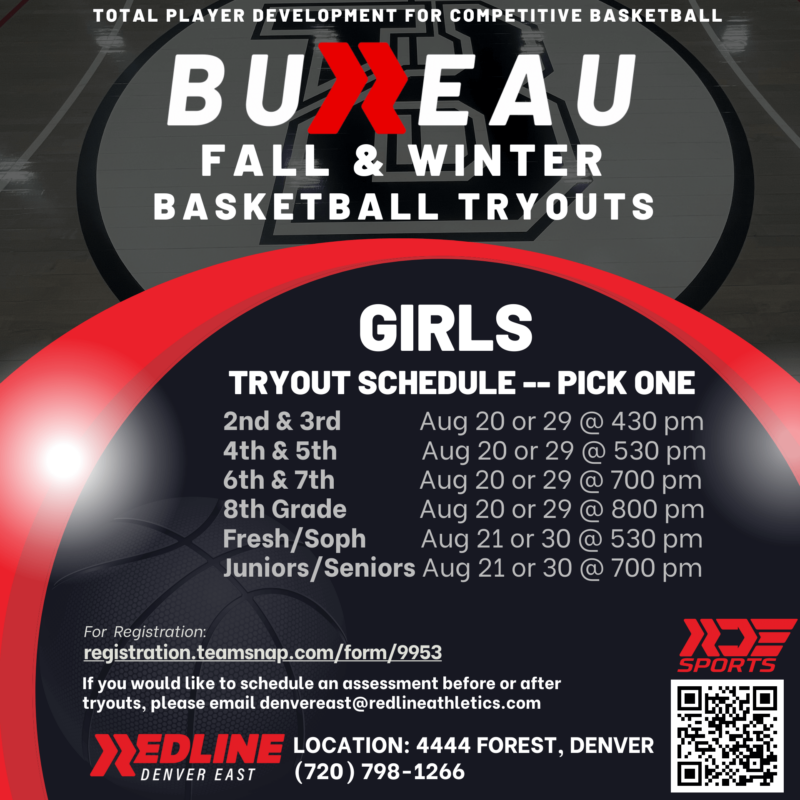 Fall and Winter Girls Basketball Tryouts - Redline Denver East