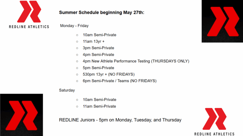 Summer Schedule Fayetteville