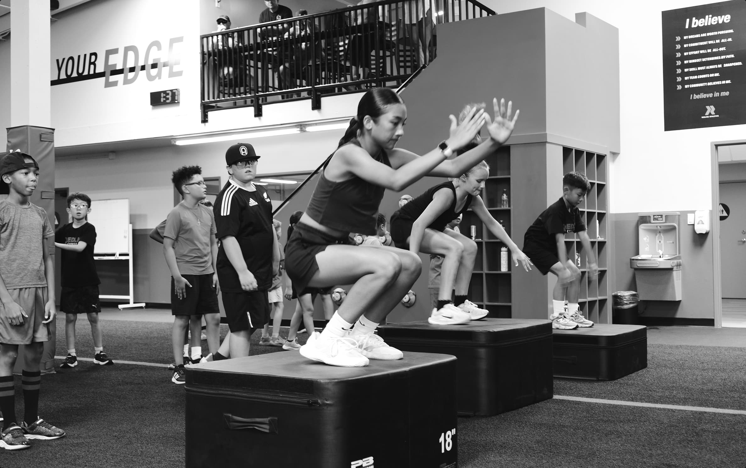 Girl Box Jumping